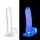 DILDO REALISTICO COM LED COLORIDO 8233