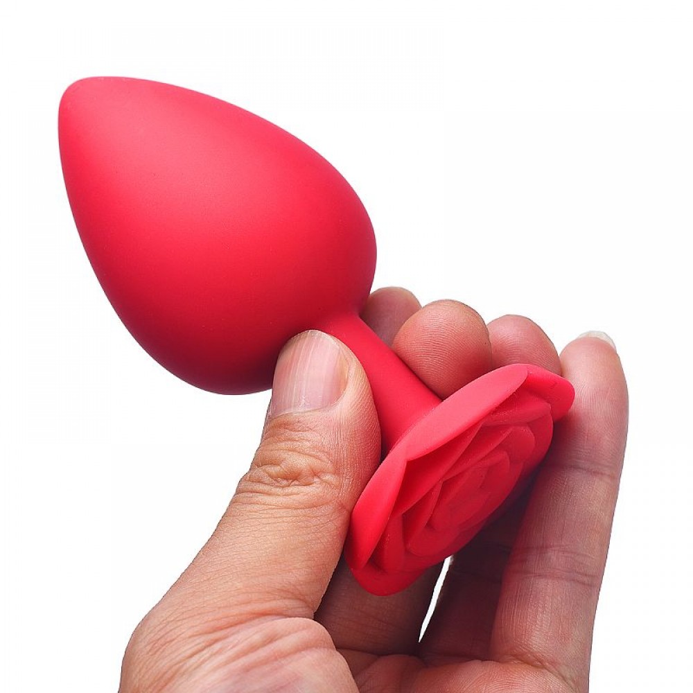 PLUG ANAL EM SILICONE FORMATO ROSA TAMANHO P 7908