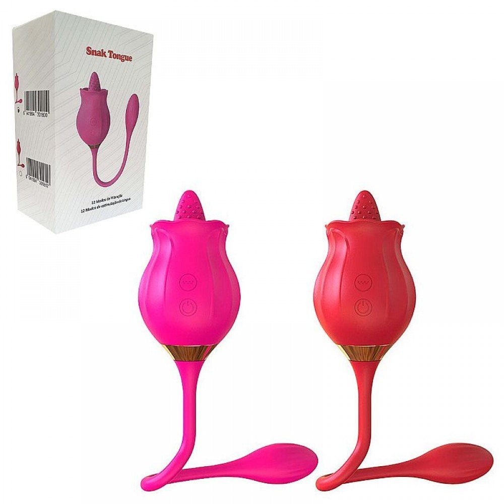 VIBRADOR PONTO G E CLITORIS SNAK TONGUE 8286