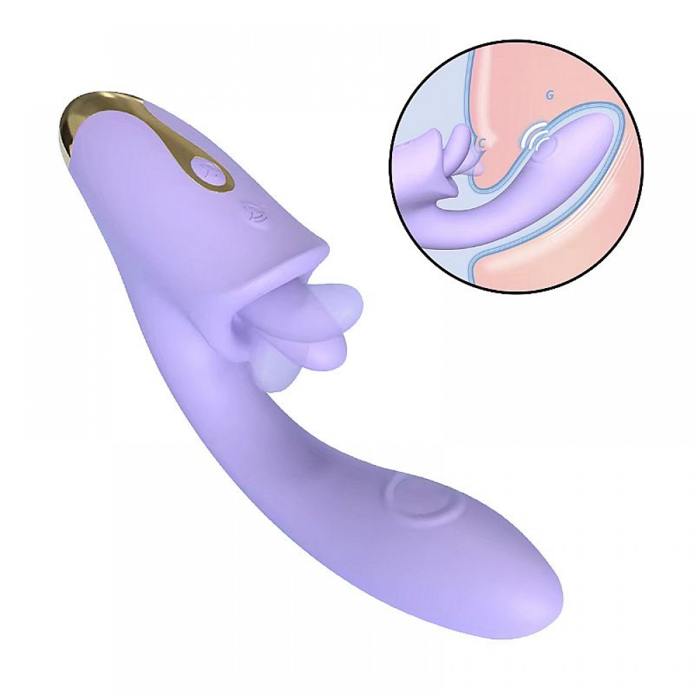 VIBRADOR PONTO G E CLITORIS VIOLA 8586