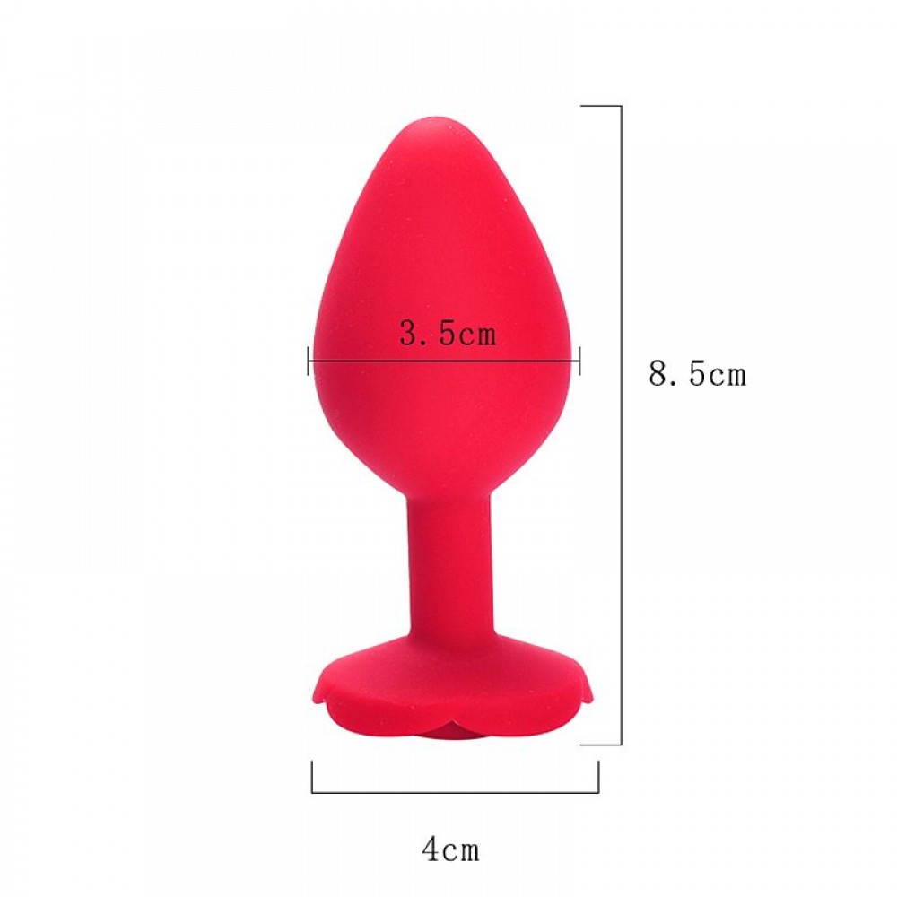 Plug Anal em Silicone - Formato Rosa - Tamanho M