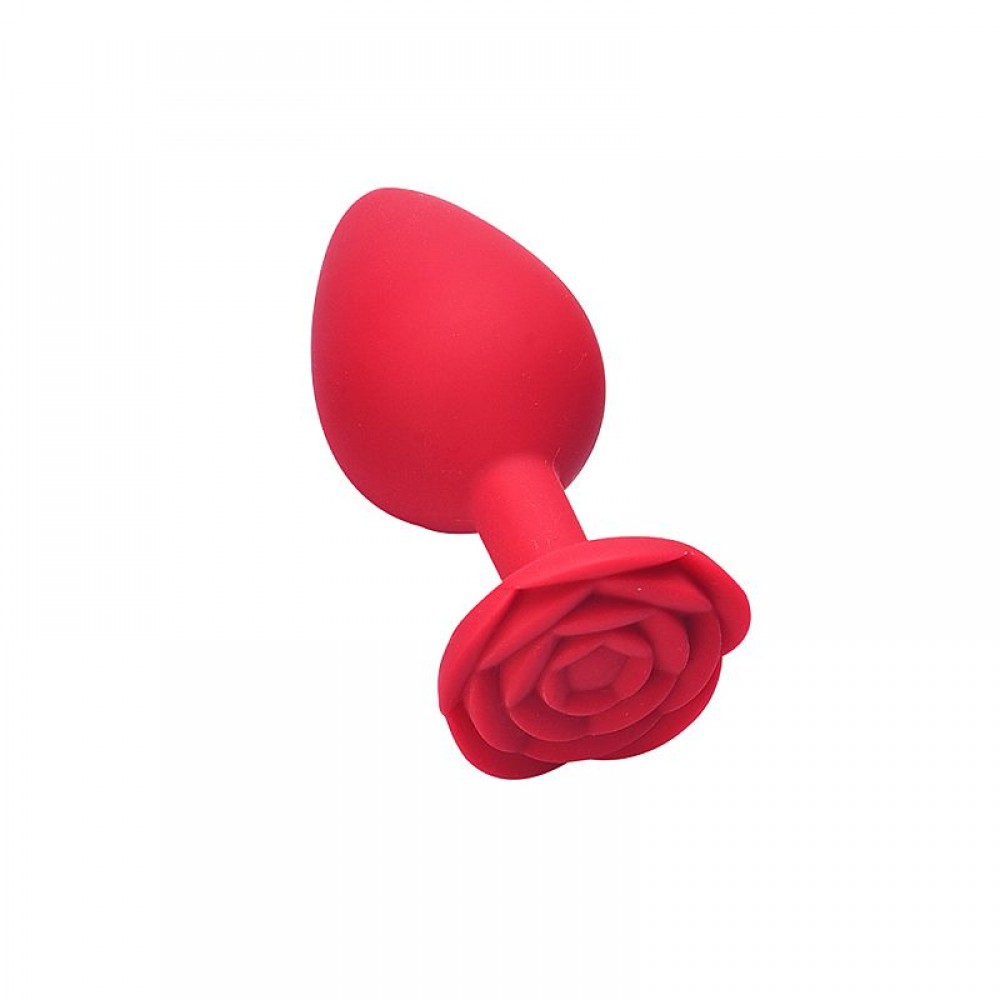 Plug Anal em Silicone - Formato Rosa - Tamanho M