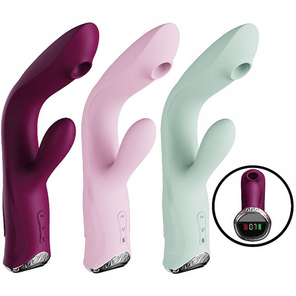 VIBRADOR DE PONTO G E CLITÓRIS / PULSAÇÃO - COM TELA DE LED E RECARREGÁVEL - MODELO 8736