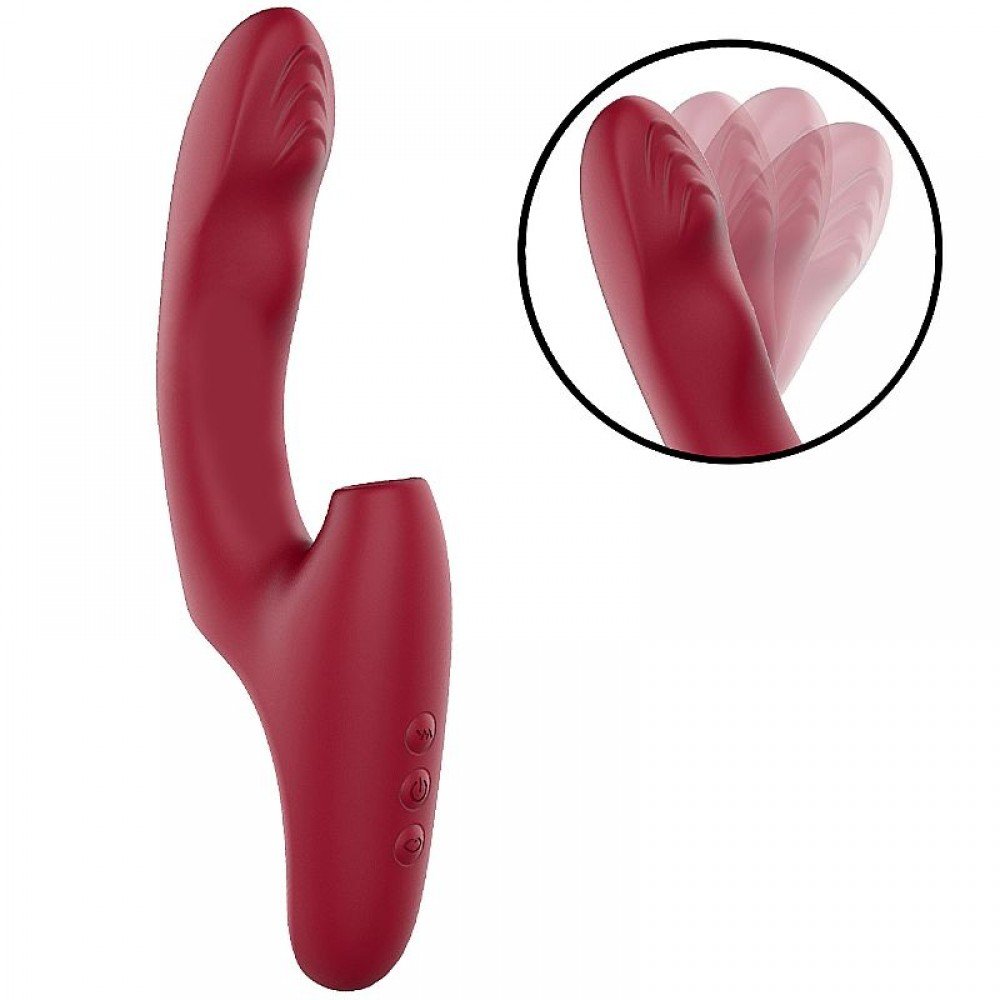 VIBRADOR DE PONTO G E CLITÓRIS C/ PULSAÇÃO E DEDILHAR | MODELO 8774