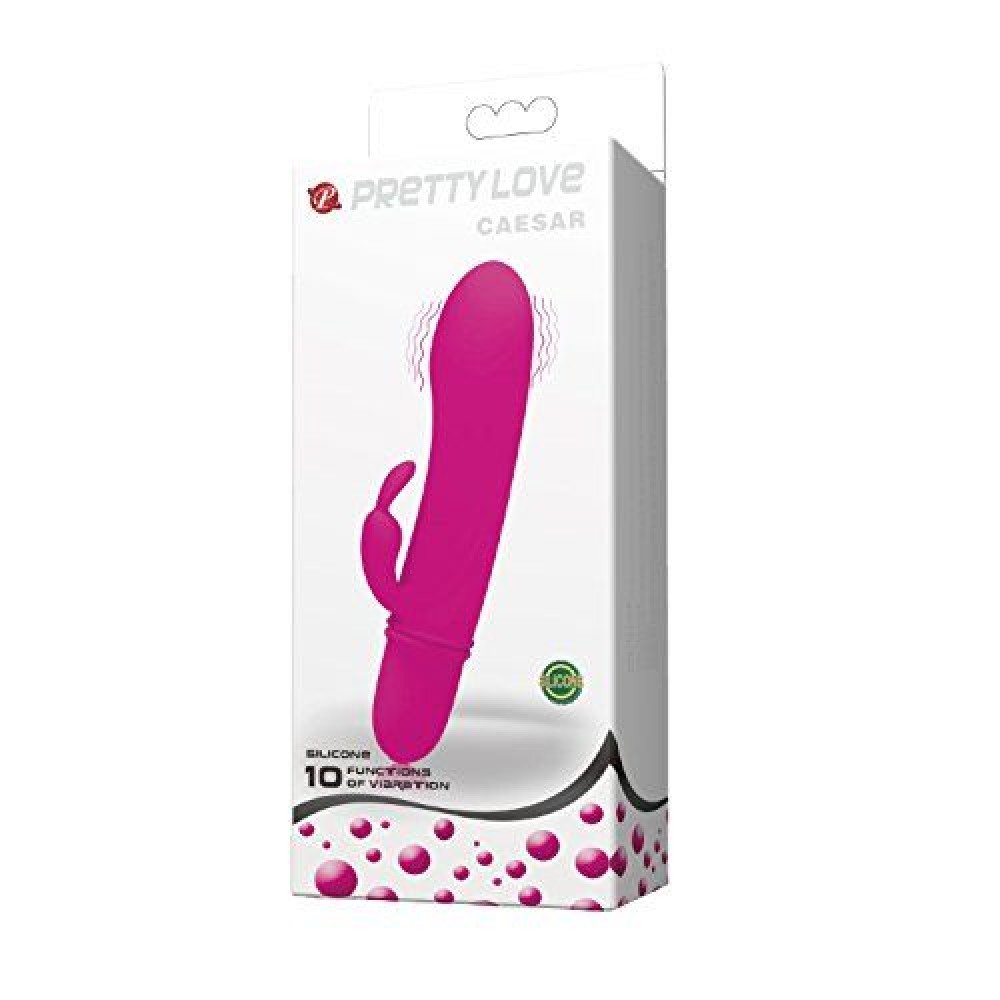 VIBRADOR PERSONAL COM ESTIMULADOR CLITORIANO CAESAR - PRETTY LOVE