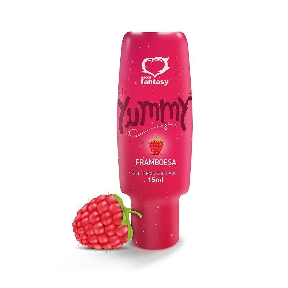 PACK 10 YUMMY FRAMBOESA GEL COMESTÍVEL 15ML SEXY FANTASY